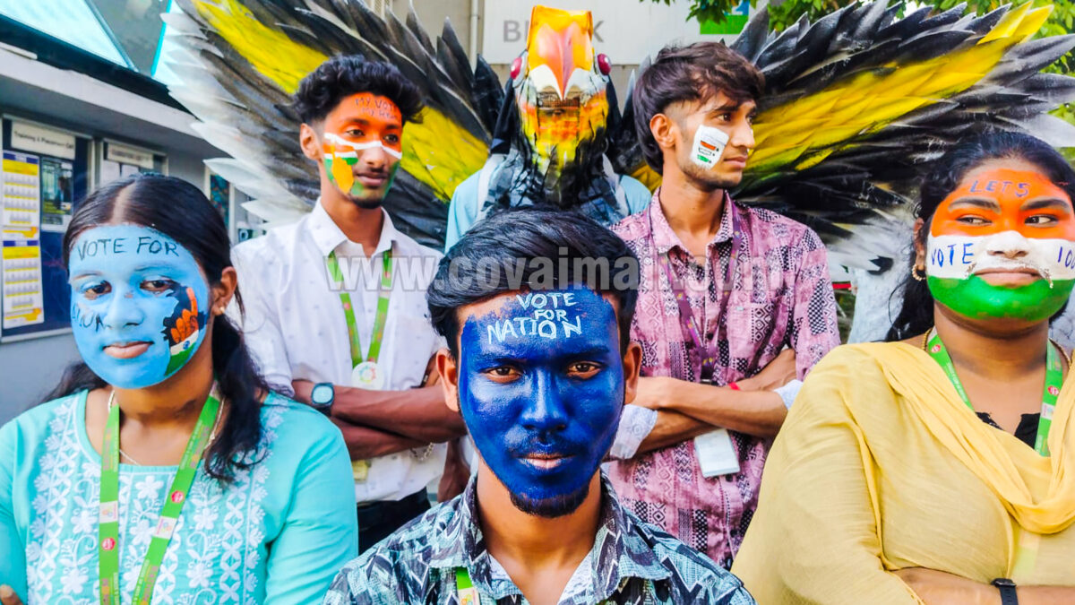 Rathinam College students organise Massive Voter Awareness Campaign