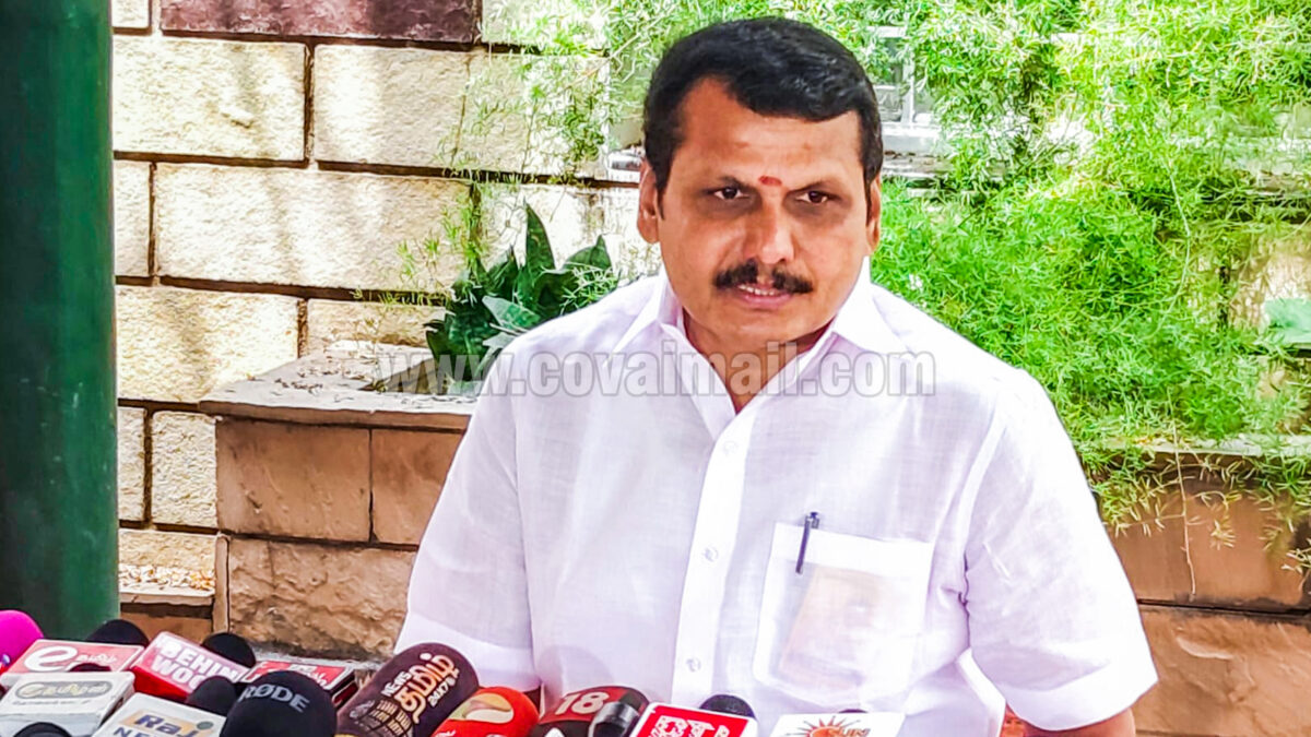 மின்மாற்றி டெண்டர் வழக்கில் அரசியல் நோக்கம் உள்ளது – செந்தில் பாலாஜி குற்றசாட்டு