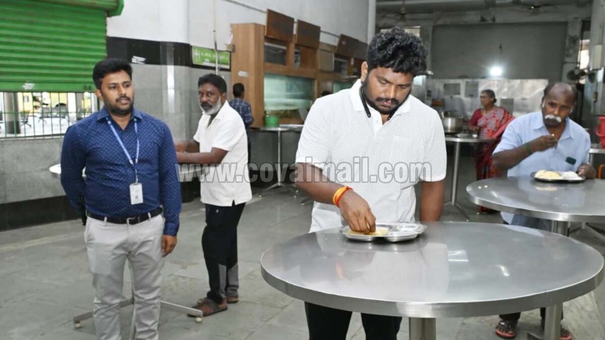 அம்மா உணவகங்களின் தேவைகள் குறித்து கோவை மாநகராட்சி ஆணையர் ஆய்வு!