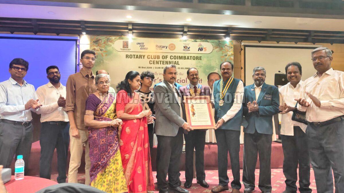 Rotary Centennial honors Dr. Anand Vijai with Vocational Excellence Award