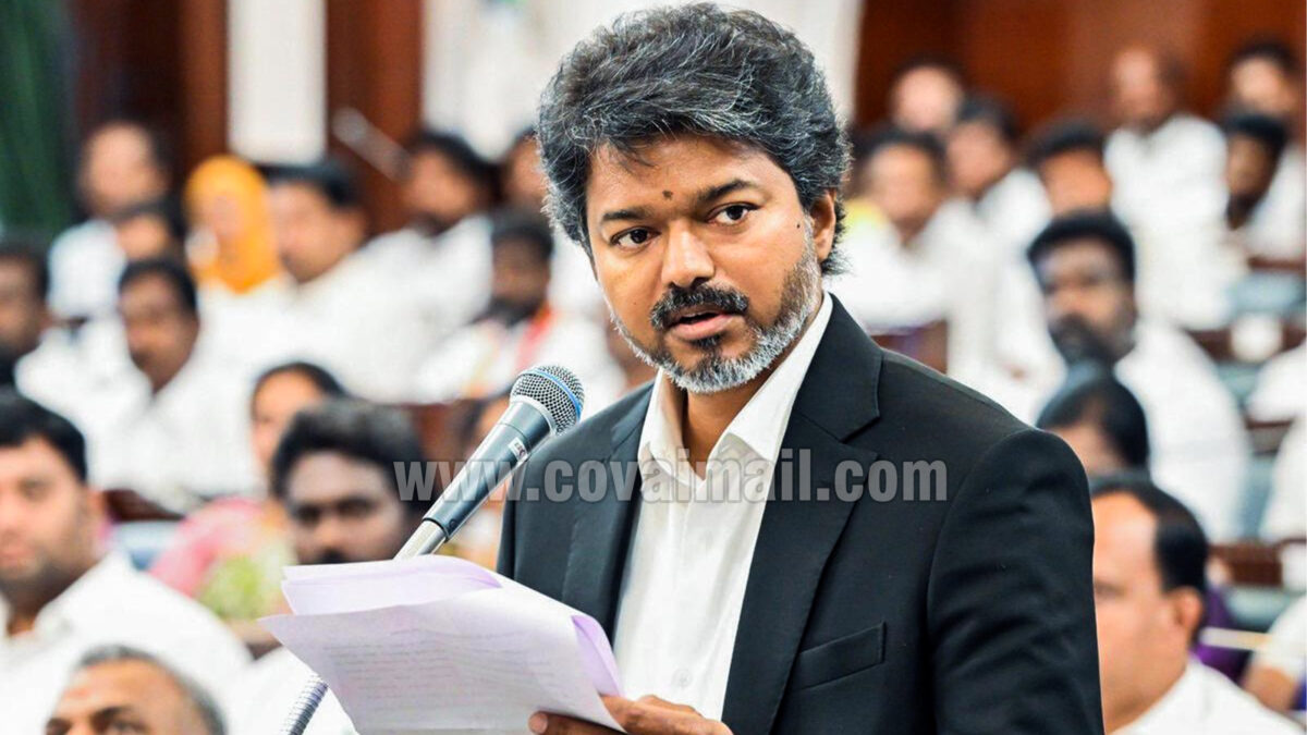தோல்வியில் மூழ்கும் திமுக சேற்றை வாரி இறைக்கத்தான் செய்யும் – முதல்வர் விஜய் பதிலடி