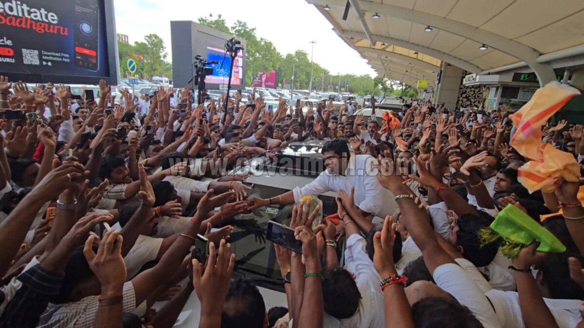 கோவை வந்த அண்ணாமலைக்கு உற்சாக வரவேற்பு