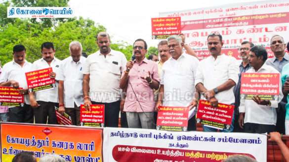 DIESEL lorry protest