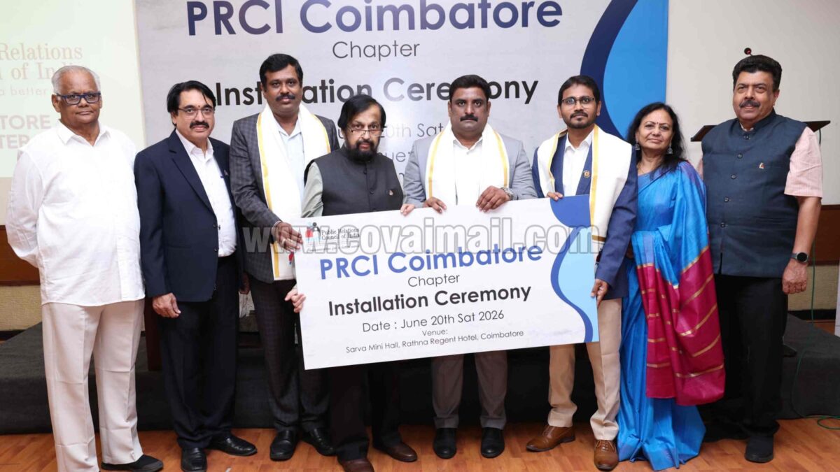 PRCI launches its 1st ever Coimbatore Chapter; PROs of SNR Trust, Karpagam and GKNMH assume leadership roles