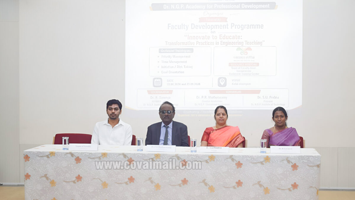 NGP Institute of Technology organises two-day FDP
