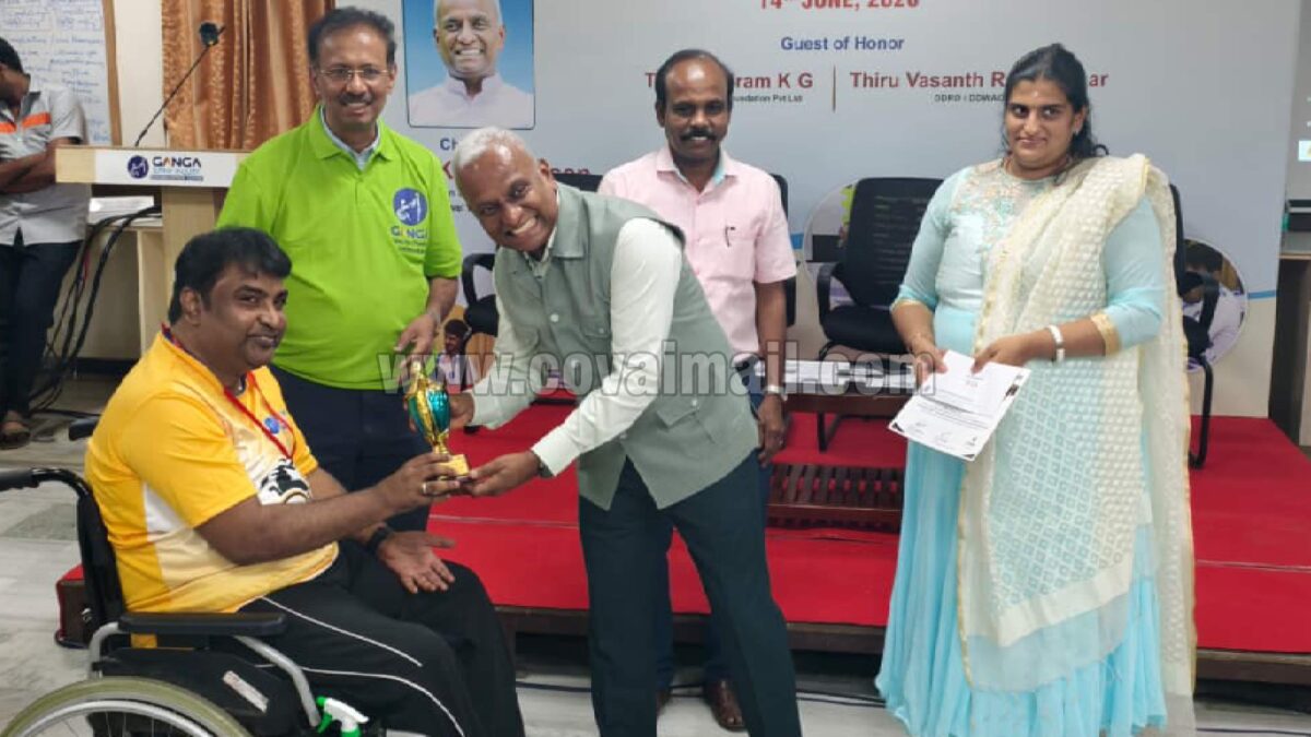 மாநில அளவிலான மாற்றுத்திறனாளிகள் மேசைப்பந்து போட்டி