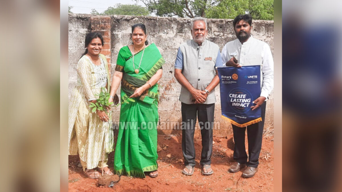 Rotary Club of Kovaipudur launches New Year with Tree Plantation Drive