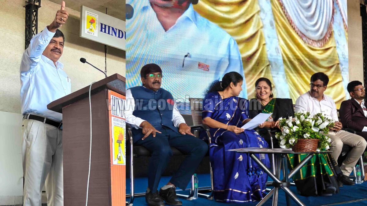 “தன்னம்பிக்கை + குறிக்கோள் + திறமை = தகுதி” –  இந்துஸ்தான் கலைக்கல்லூரி மாணவர்கள் முன்பு  கவிதாசன் உற்சாக உரை