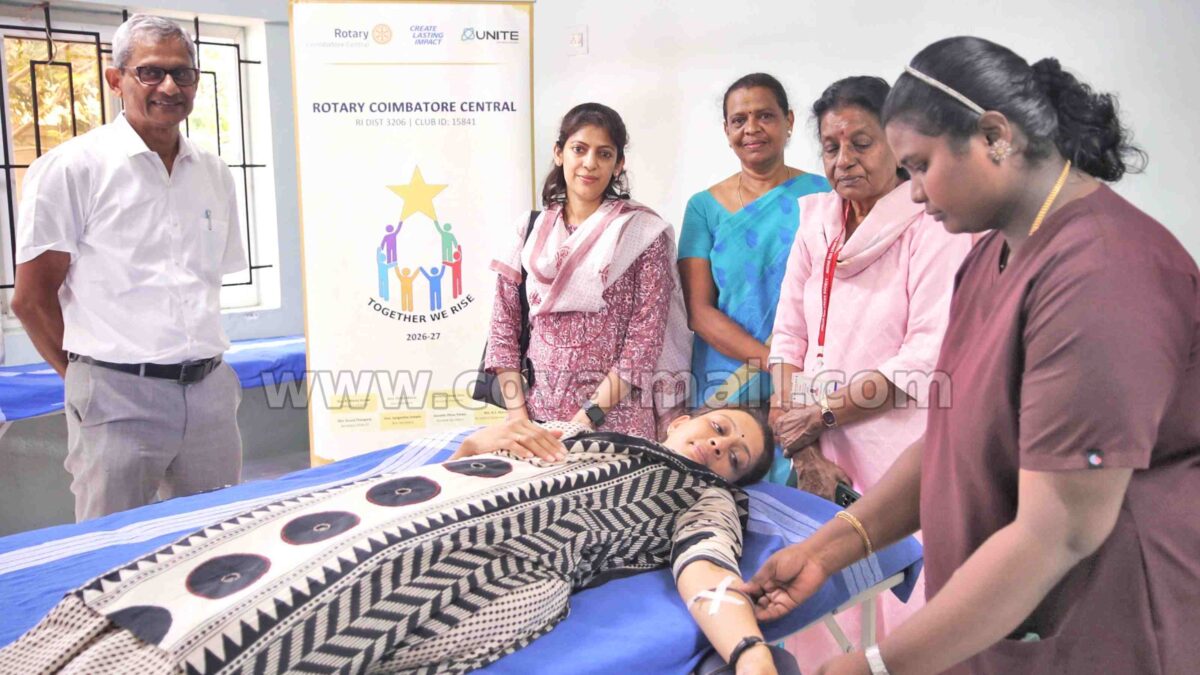 Rotary Coimbatore Central organizes Annual Blood Donation Camp