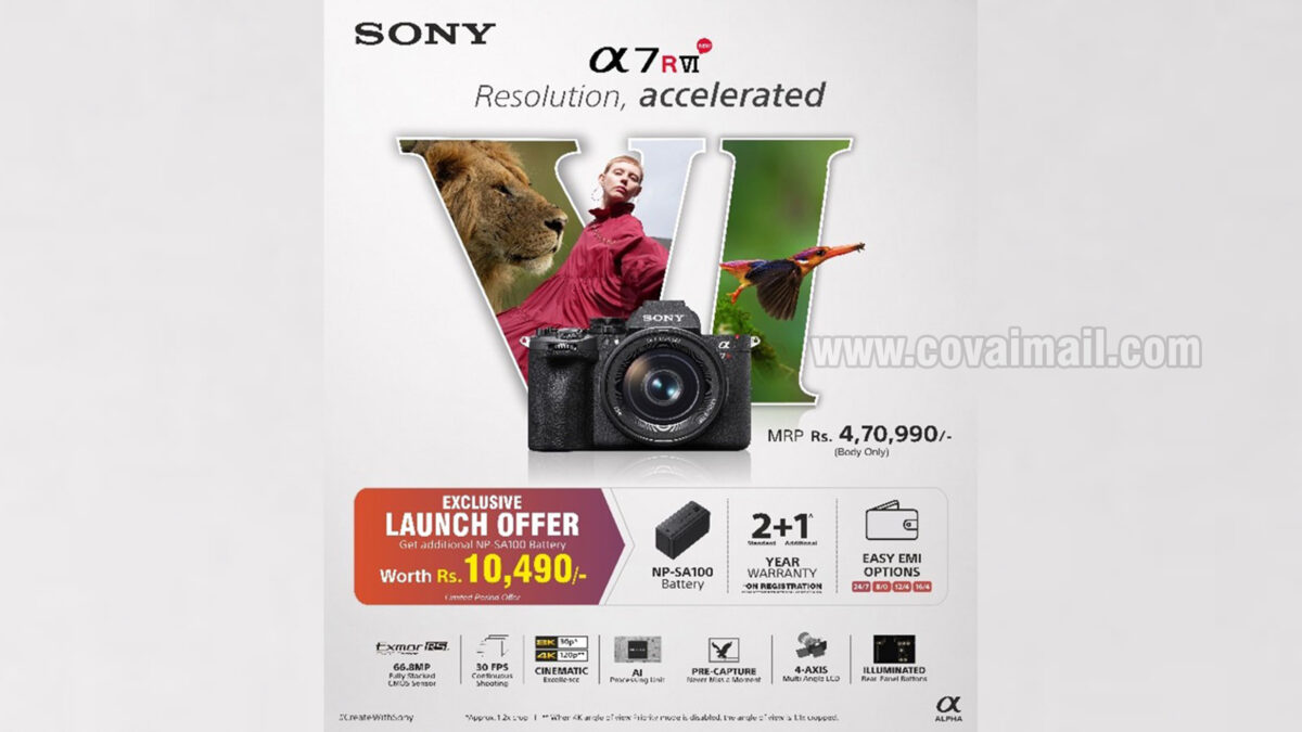 Sony India expands its premium Alpha Line-up with the New Alpha 7R VI