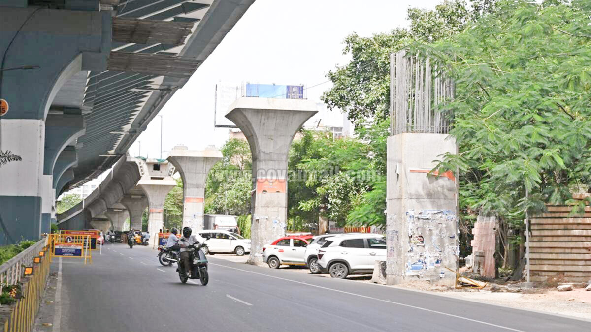 உப்பிலிபாளையத்தில் தொடரும் போக்குவரத்து நெரிசல்:  ஜி.டி. நாயுடு மேம்பால ரேம்ப் பணி எப்போது முடியும்?