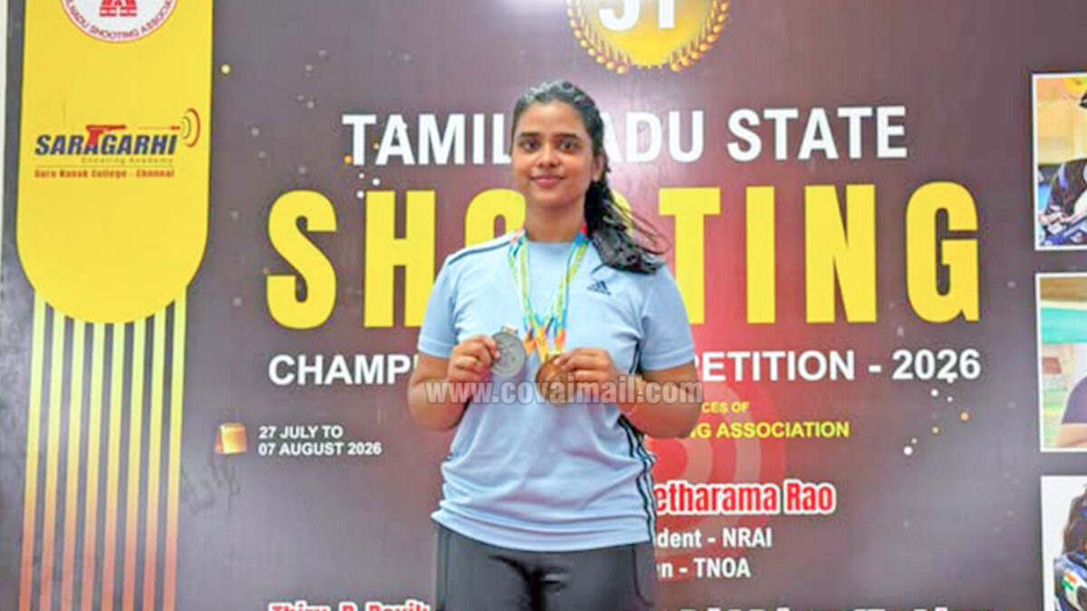 PSG student excels at Tamil Nadu State Shooting Championship 2026