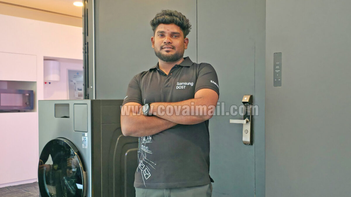 சாம்சங் தோஸ்த் திட்டம்  தேசிய அளவில் சாதித்த கோவை இளைஞர் ஜீவா முருகேசன்