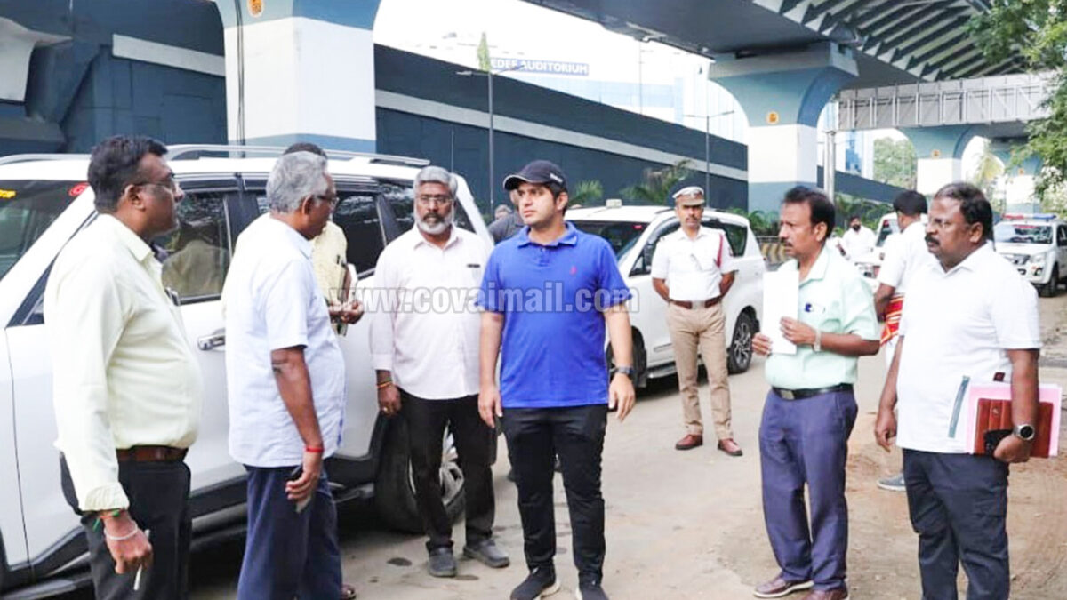 அவிநாசி சாலையில் பயணிகள் வசதிக்காக புதிய நிழற்குடைகள்… மாநகராட்சி ஆணையாளர் நேரில் ஆய்வு