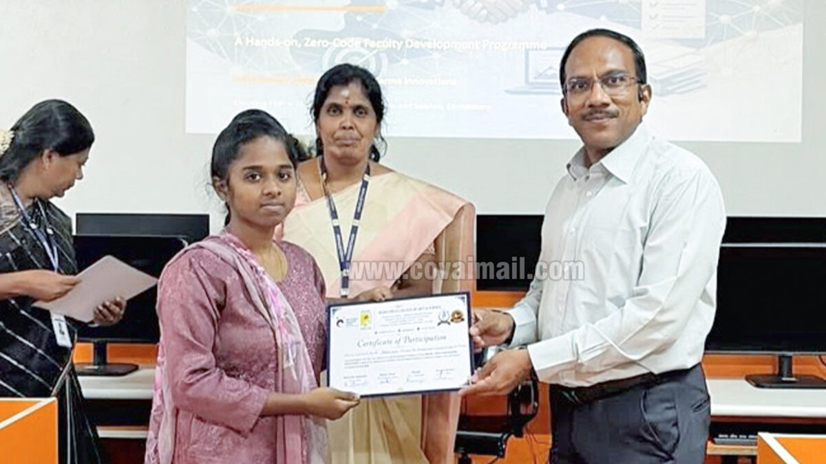 இந்துஸ்தான் கல்லூரியில்  டிஜிட்டல் கருவிகள் குறித்த ஆசிரியர் மேம்பாட்டு நிகழ்ச்சி