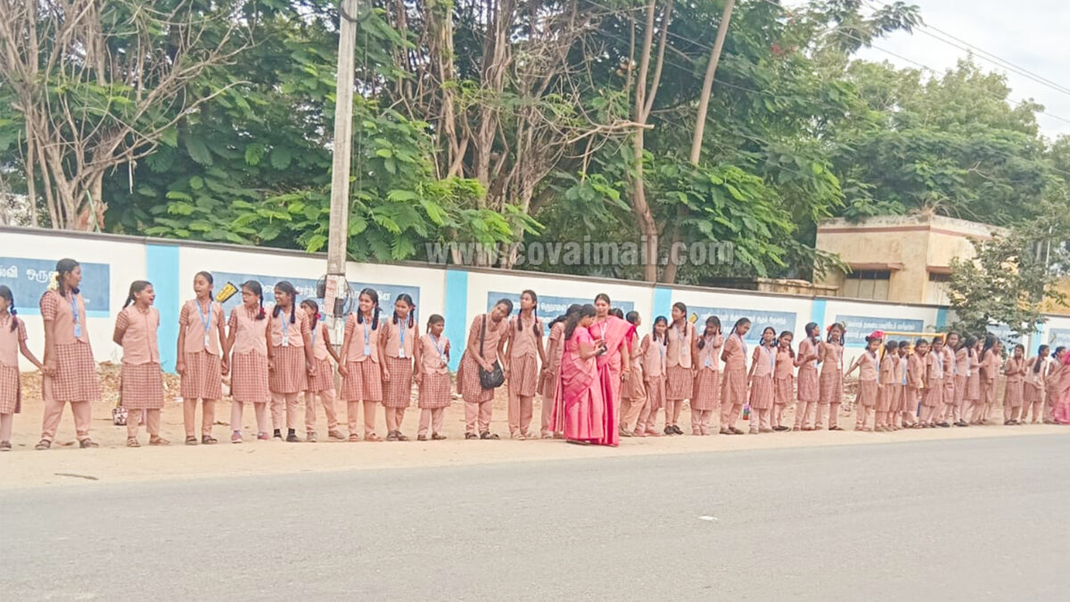 Amrita Vidyalayam conducts three-day drug awareness programme with human chain