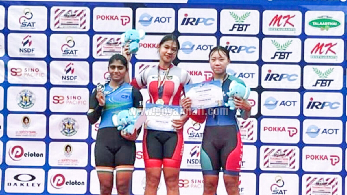 Nirmala College student wins Silver Medal at Track Cycling Asia Cup