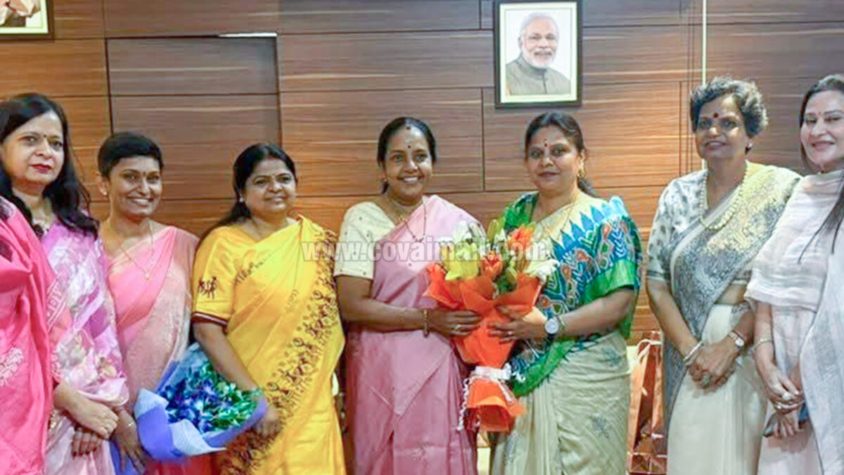 Vanathi Srinivasan welcomes Newly Appointed BJP Mahila Morcha National President