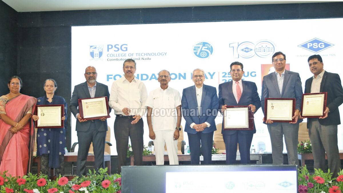 PSG Tech honours 5 Distinguished Alumni on its 75th Foundation Day
