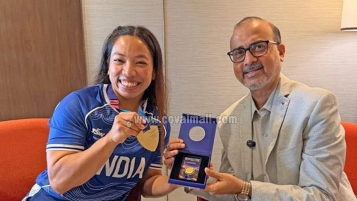 Champion Mirabai Chanu launches MMTC-PAMP’s ‘Virasat’ gold coin to mark India’s 80th Independence Day