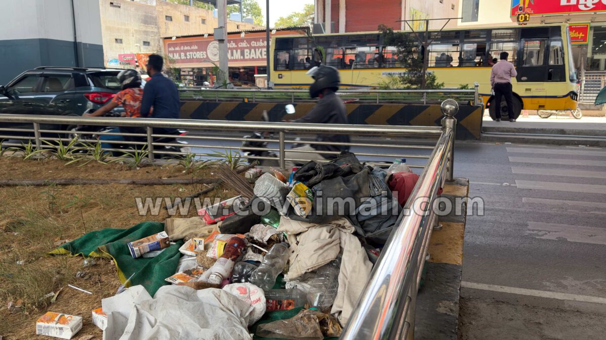 அவிநாசி சாலை மேம்பாலத்தின் கீழ் உருவாகிறதா மெகா குப்பை தொட்டி?