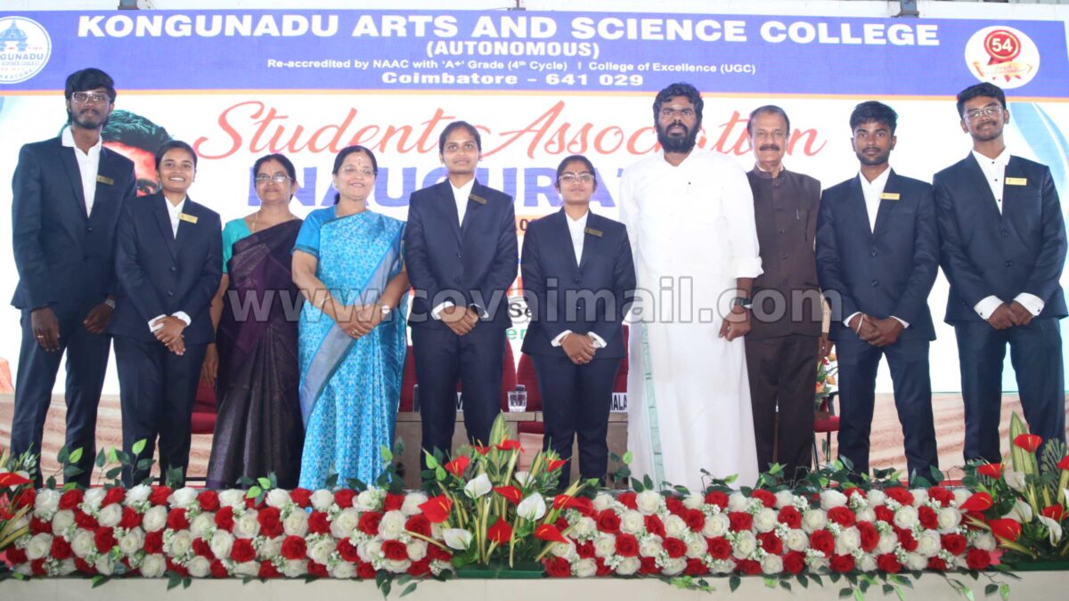 KASC’s Student Association office bearers takes charge; Annamalai Ex-IPS attends