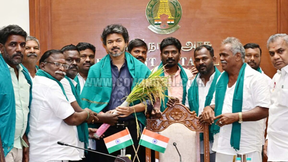 முதலமைச்சருக்கு நெற்கதிர்களை கொடுத்து வாழ்த்திய பரந்தூர் விவசாயிகள்; திமுக மாஜி கருத்துக்கு கடும் விமர்சனம்