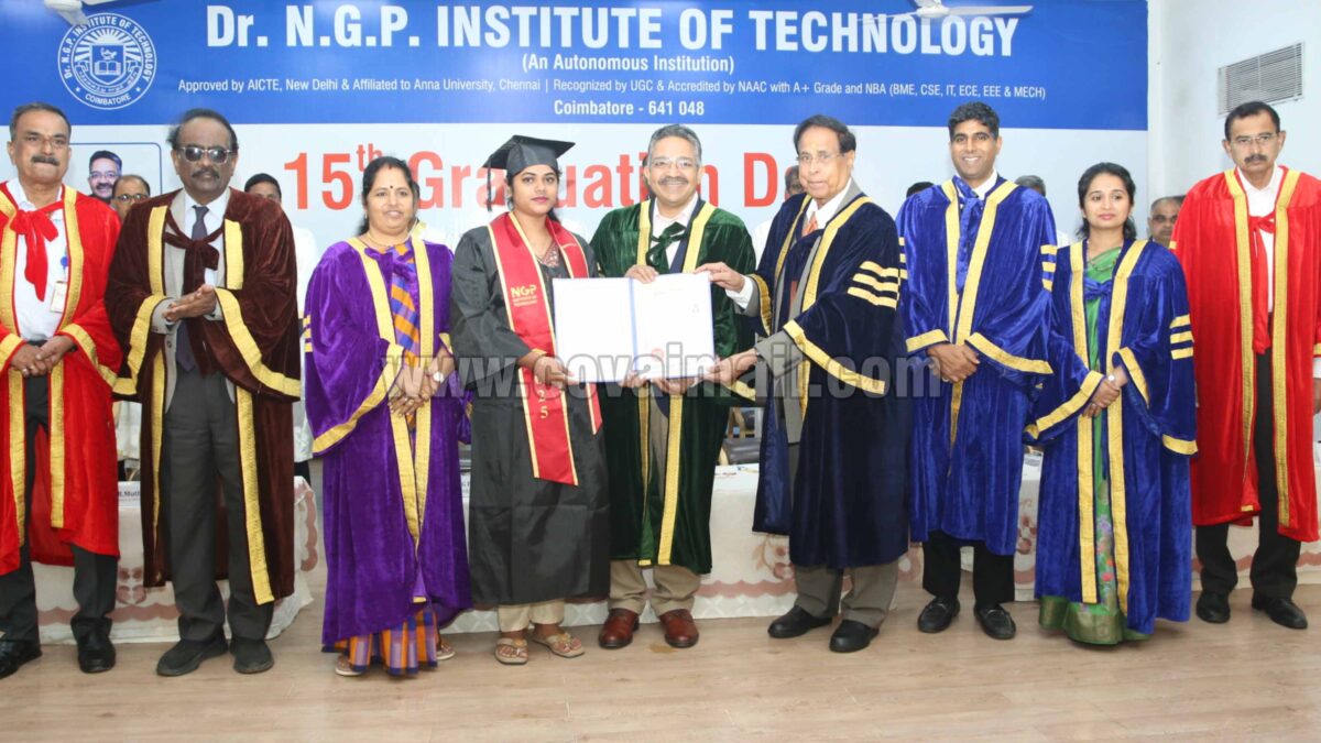 Dr.NGP Institute of Technology organizes 15th Graduation Ceremony