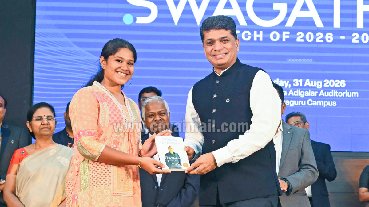 Kumaraguru President urges freshers to move beyond jobs and become problem-solvers and creators