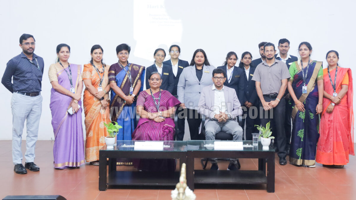 கே.பி.ஆர். கல்லூரியில்  எம்.பி.ஏ., மாணவர் சங்க தொடக்க விழா
