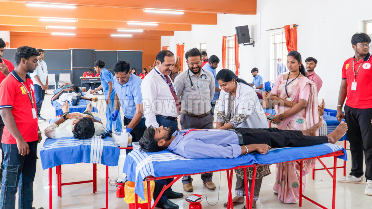 இந்துஸ்தான் தொழில்நுட்பக் கல்லூரியில் ரத்த தான முகாம்