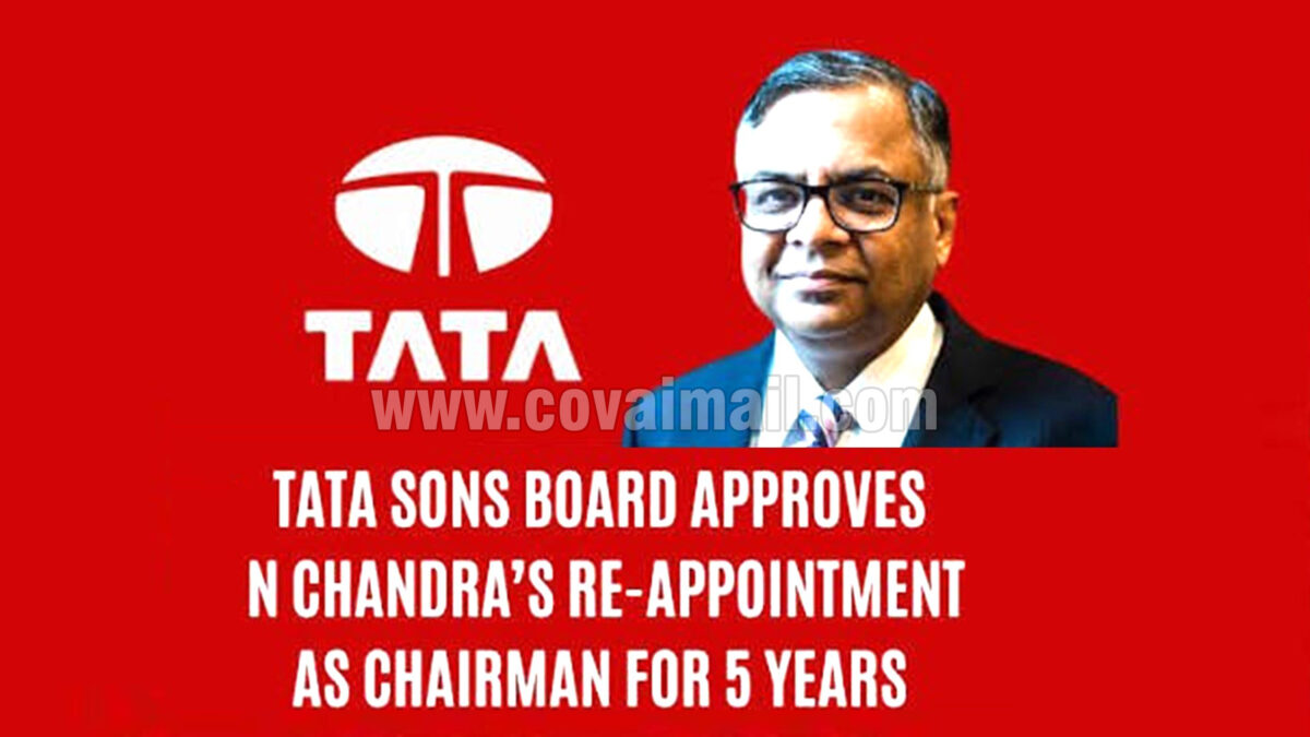 Tata Sons Executive Chairman N. Chandrasekaran re-appointed for another 5 years: Unanimous resolution in Board of Directors meeting