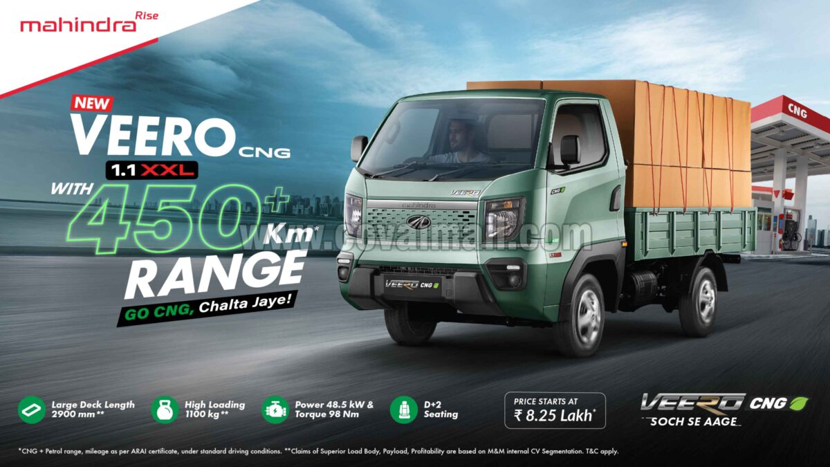 Mahindra Launches New Veero 1.1 XXL CNG and Upgraded Veero Diesel