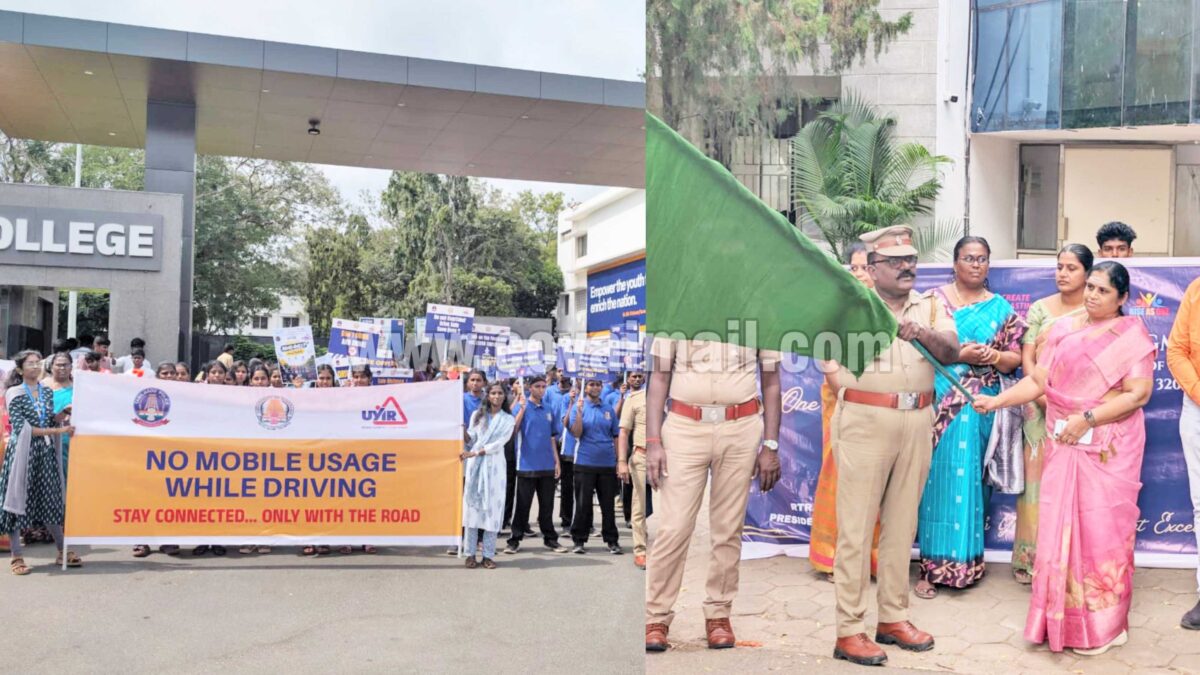 UYIR conducts Road Safety Awareness Rally at Pollachi