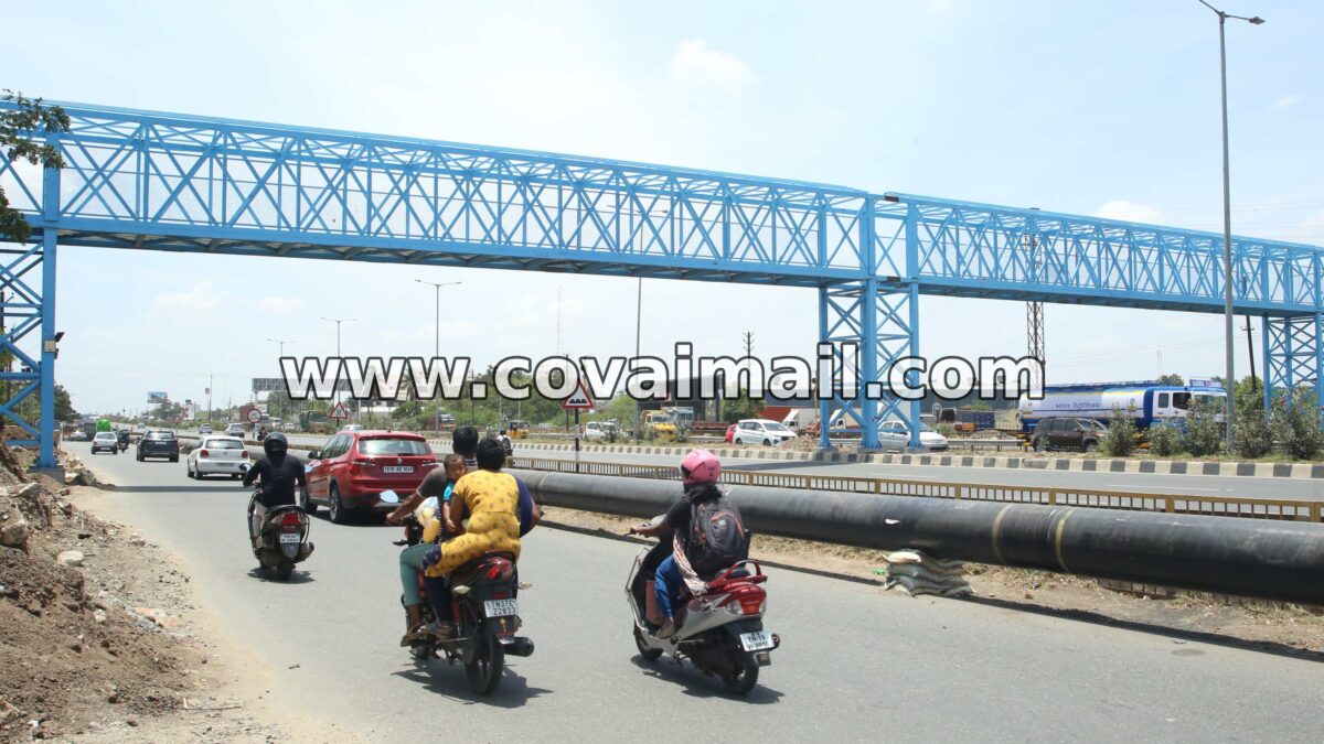 Foot Overbridge gets installed at Neelambur; Avinashi Rd. still awaits!