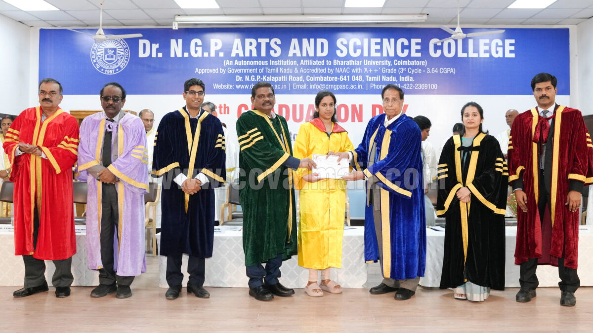 NGP Arts and Science College confers degrees on 2324 graduates