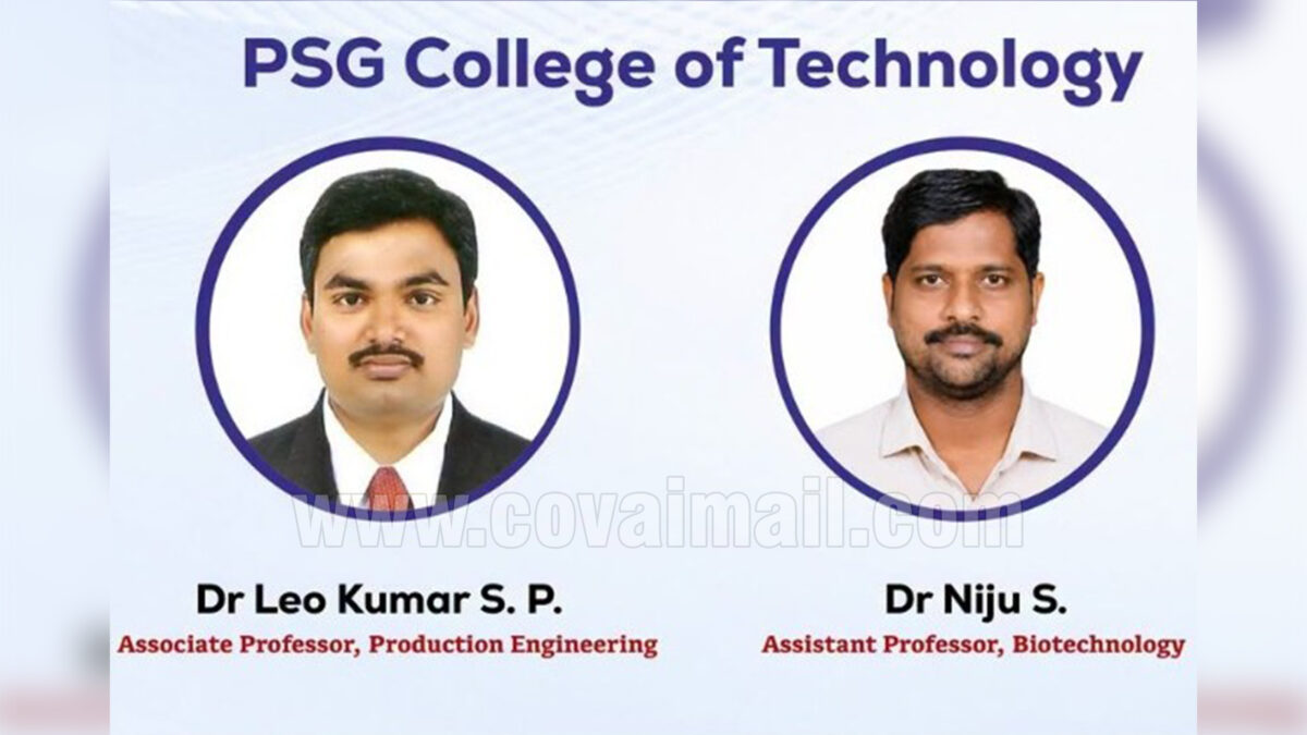 PSG Tech faculty members featured in World’s Top 2% Scientists List