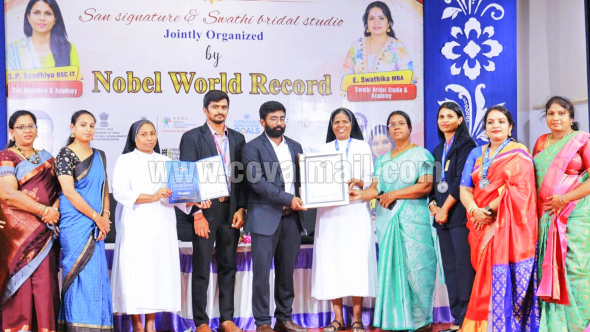 Nirmala College for Women makes history with a new Nobel World Record