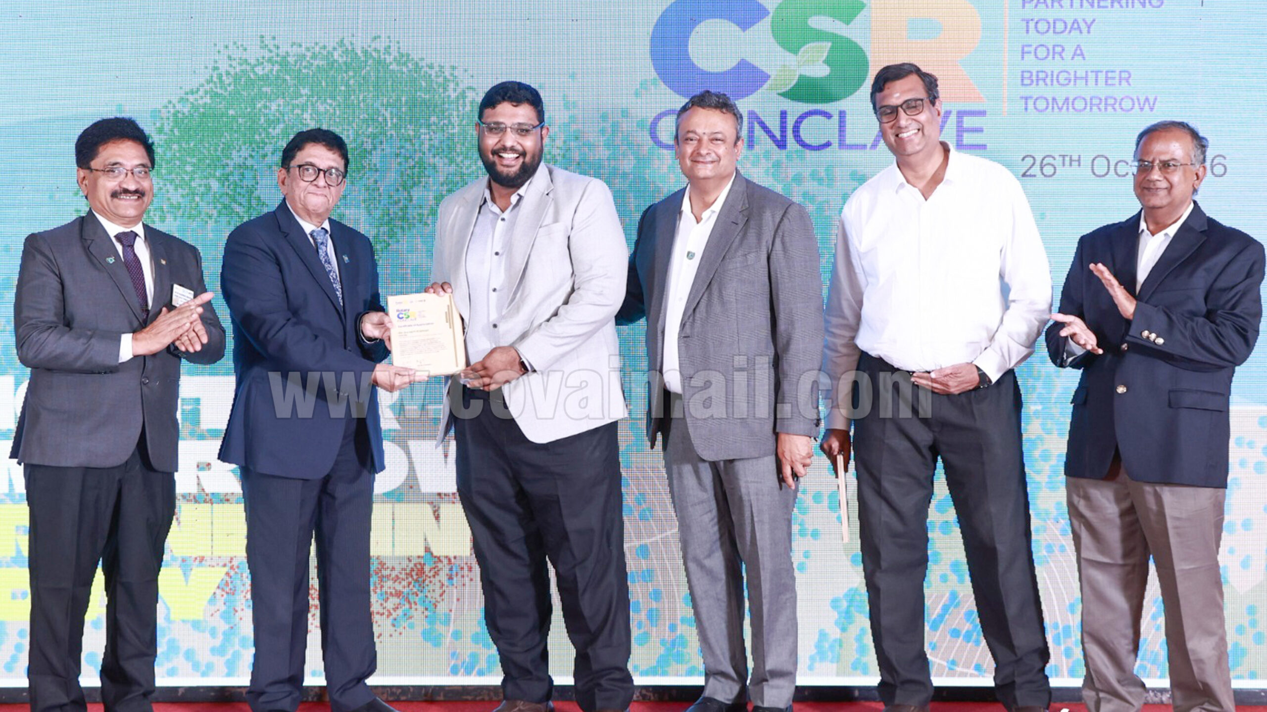 Rotary District 3206 honours CA Survajith S. Krishnan