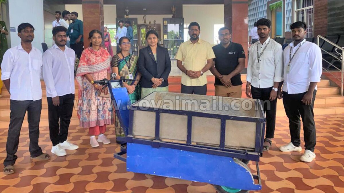 இந்துஸ்தான் பொறியியல் கல்லூரி மாணவர்களின் கண்டுபிடிப்புக்கு மாநில அளவில் அங்கீகாரம்
